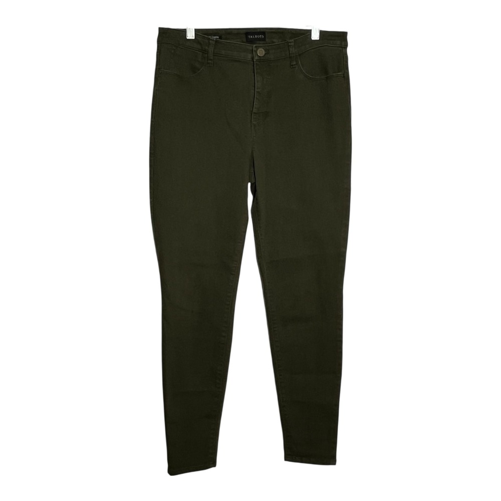 Talbots Women's Olive Green Jeggings Size 10‎ Denim Pants Casual Comfort
